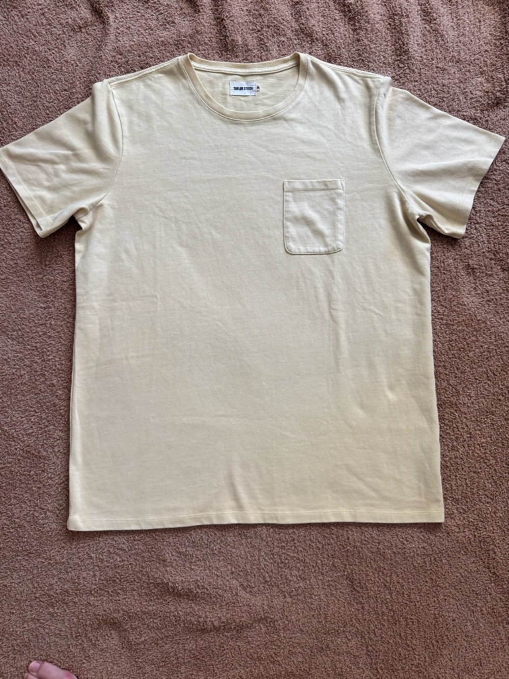 Taylor Stitch Cream Short-Sleeve Pocket Tee